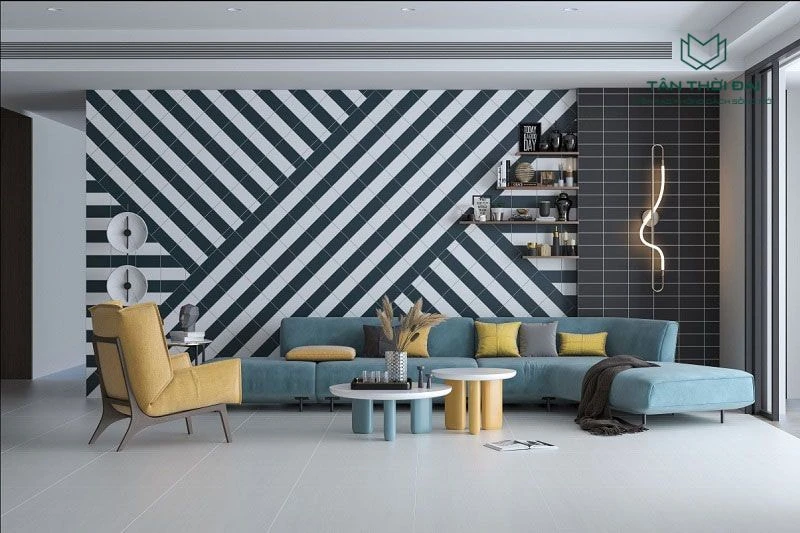 TOP những mẫu gạch ốp tường phòng khách hiện đại