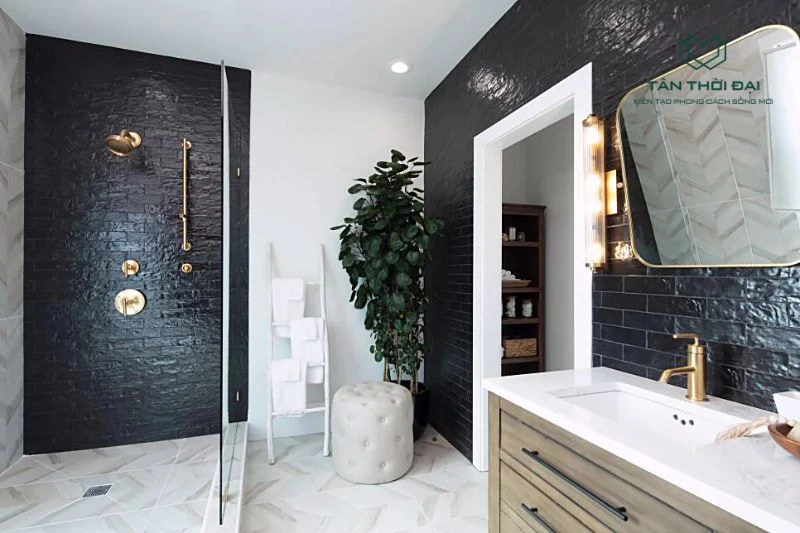 Xu hướng chọn gạch ốp tường màu đen sang trọng năm 2023
