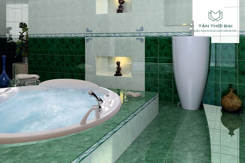 TOP mẫu gạch lát nền màu xanh cẩm thạch sang, xịn, đẹp nhất năm 2024