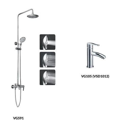 Bộ vòi chậu – Sen tắm Viglacera VG105-VG591