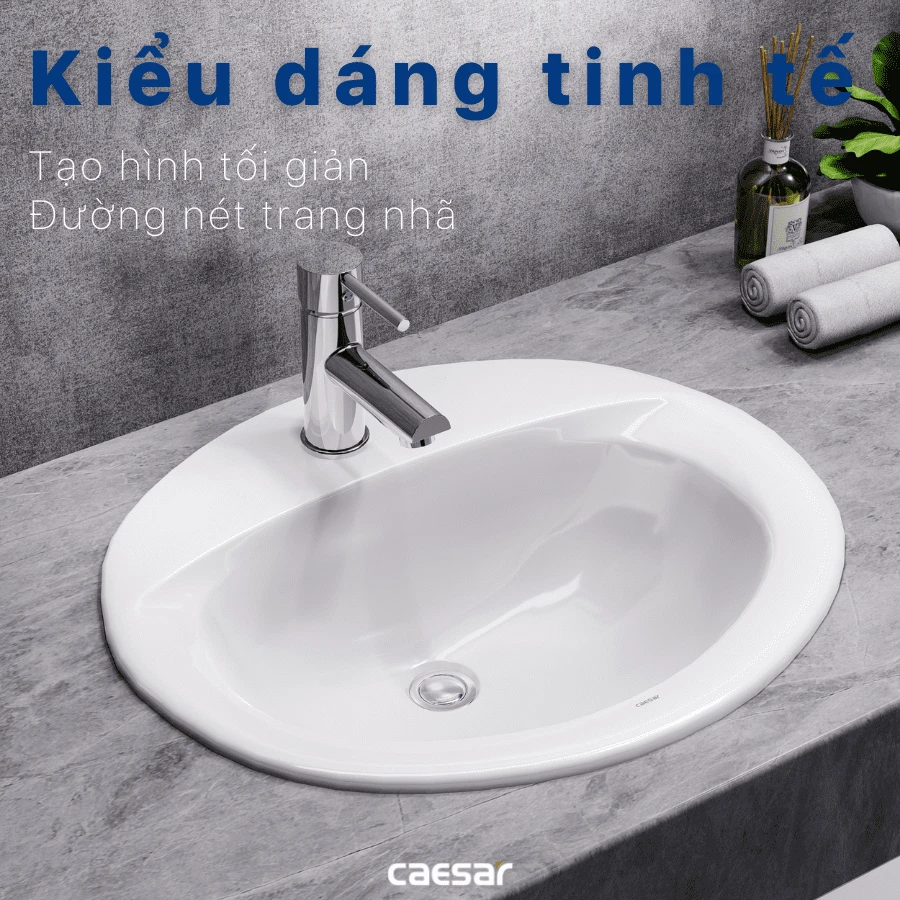 Chậu rửa Lavabo dương bàn Caesar L5018