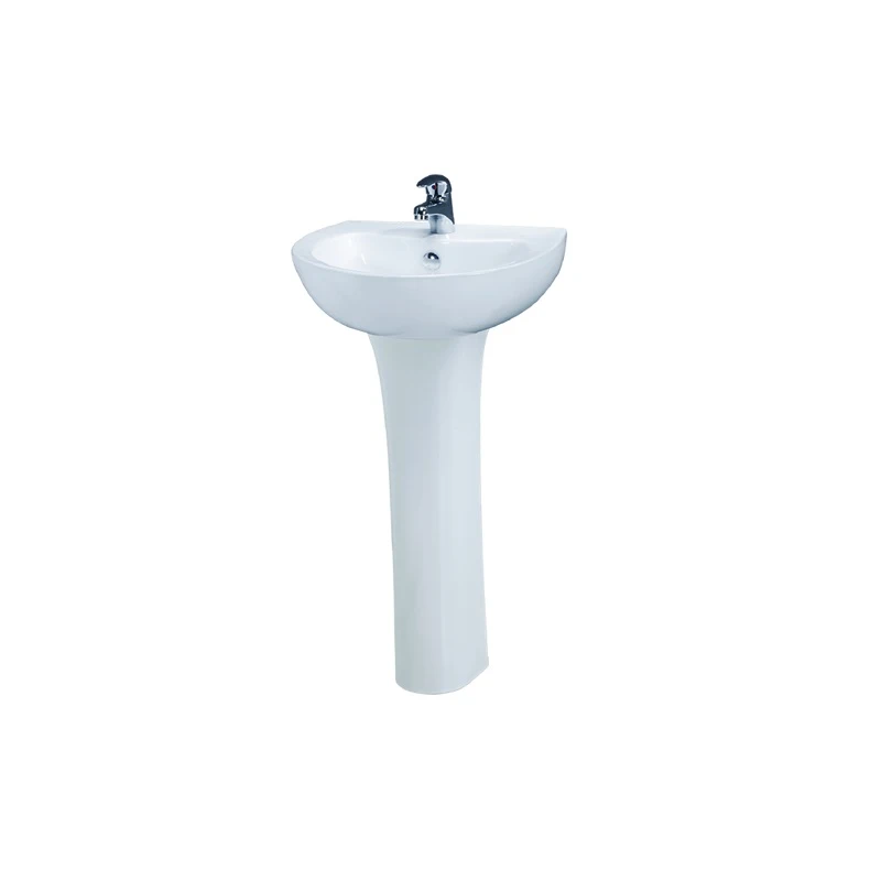 Chậu rửa Lavabo treo tường Caesar L2150 + Chân chậu dài P2445