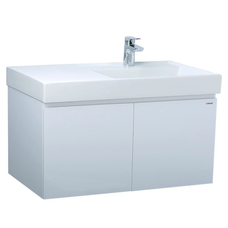 Chậu rửa Lavabo đặt bàn Caesar LF5384 và tủ treo EH05382AV