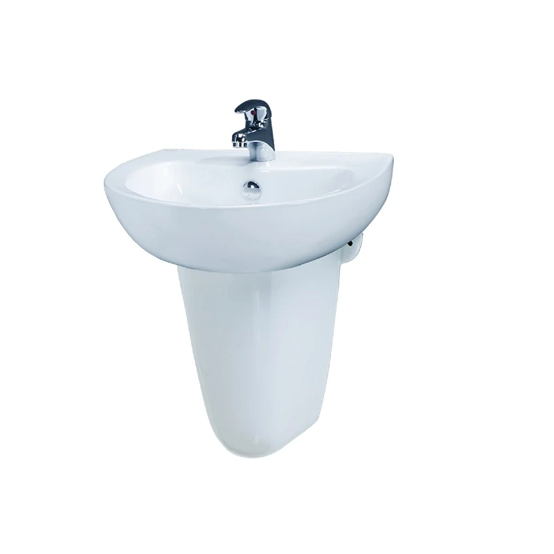 Chậu rửa Lavabo treo tường Caesar L2150 + Chân chậu ngắn P2443