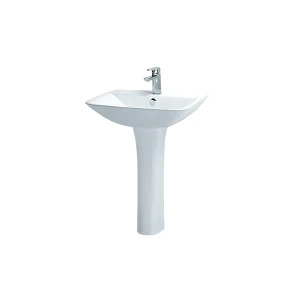 Chậu rửa Lavabo treo tường Caesar L2365 + Chân chậu dài P2445