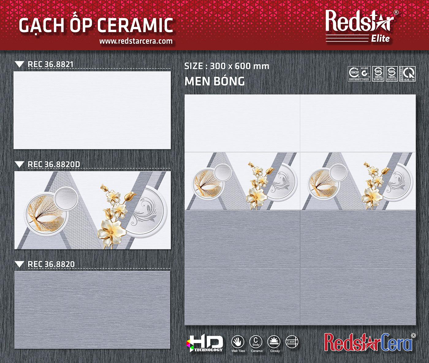 Gạch ốp tường 300x600 Redstar REC36.8820