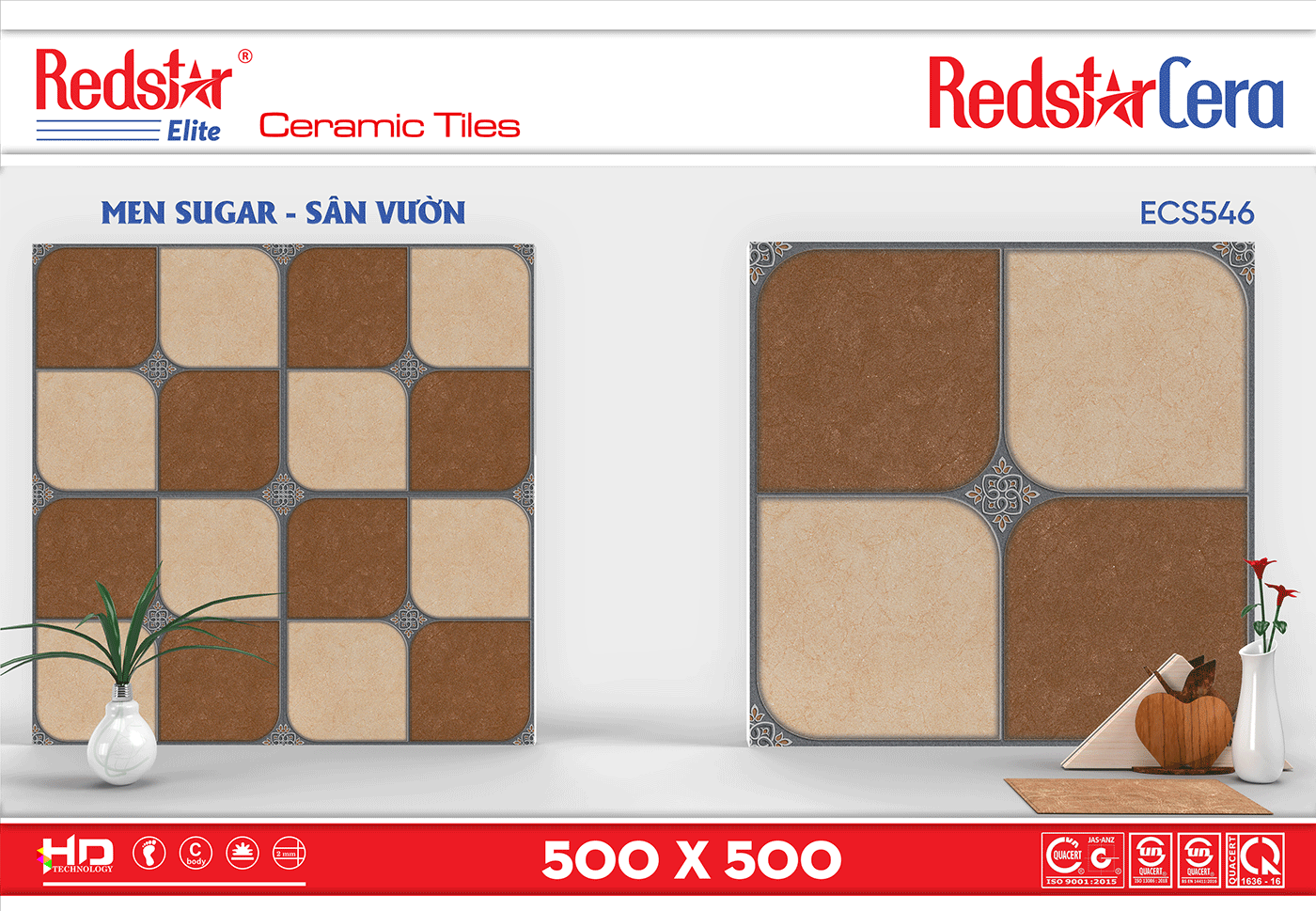 Gạch lát sân vườn 500x500 Redstar ECS546