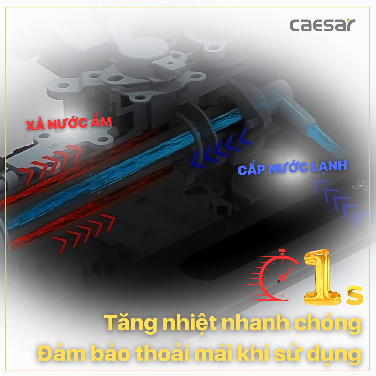 Bồn cầu thông minh Caesar CA1389H