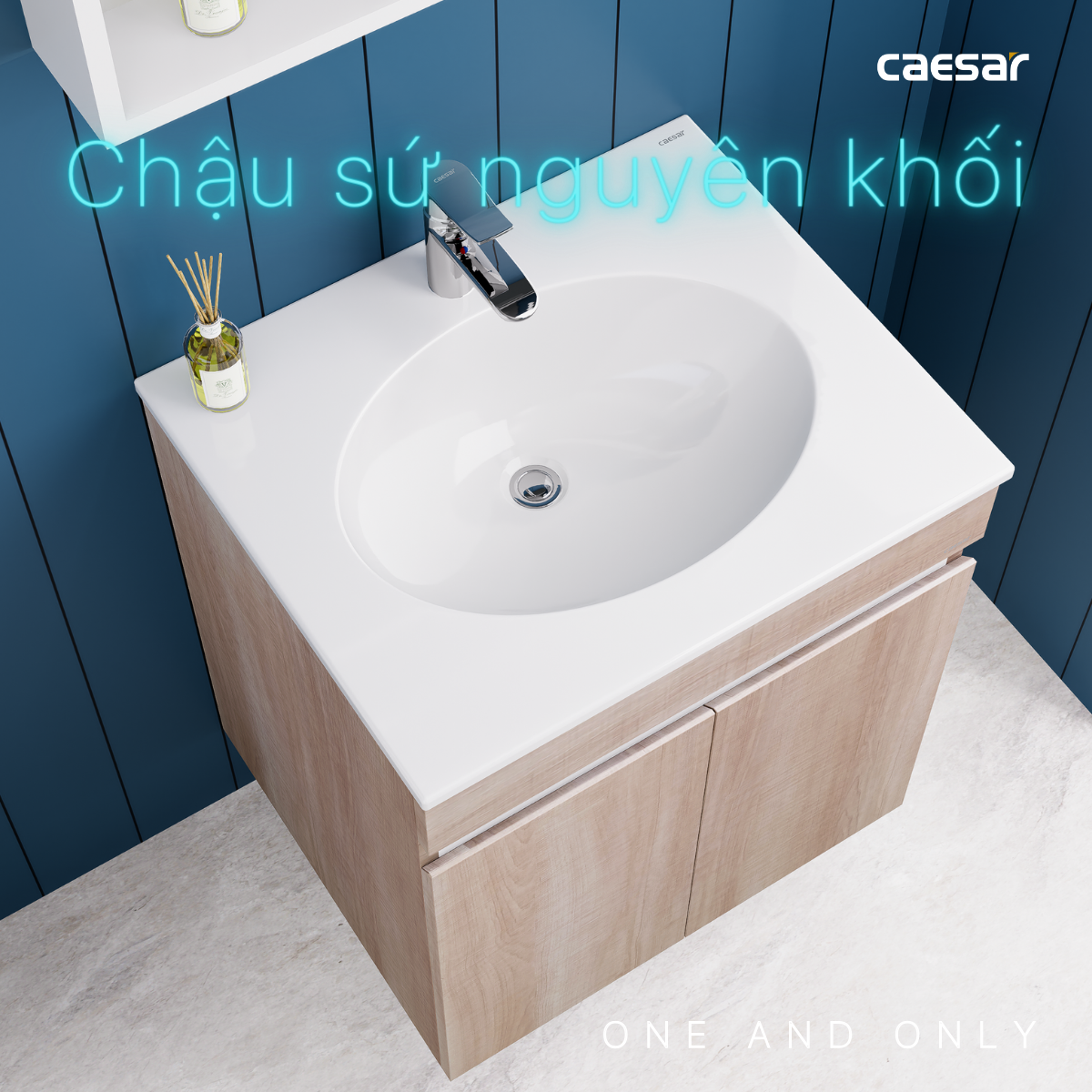 Lavabo và tủ treo tường Caesar LF5024 + EH15024AW7V