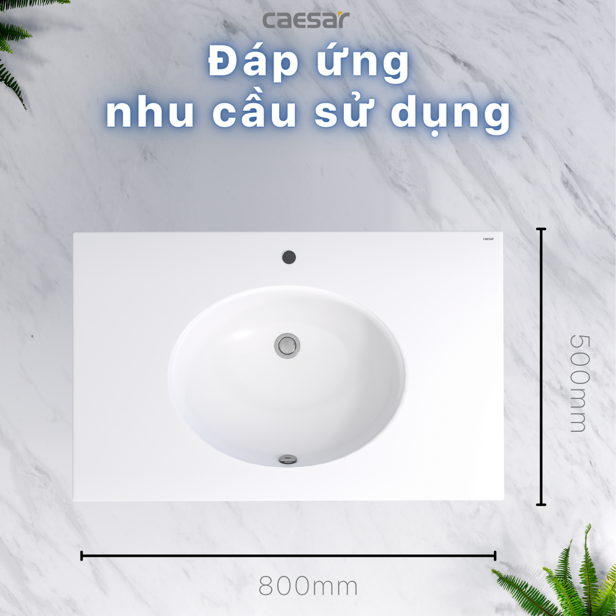 Chậu rửa Lavabo dương bàn Caesar LF5026