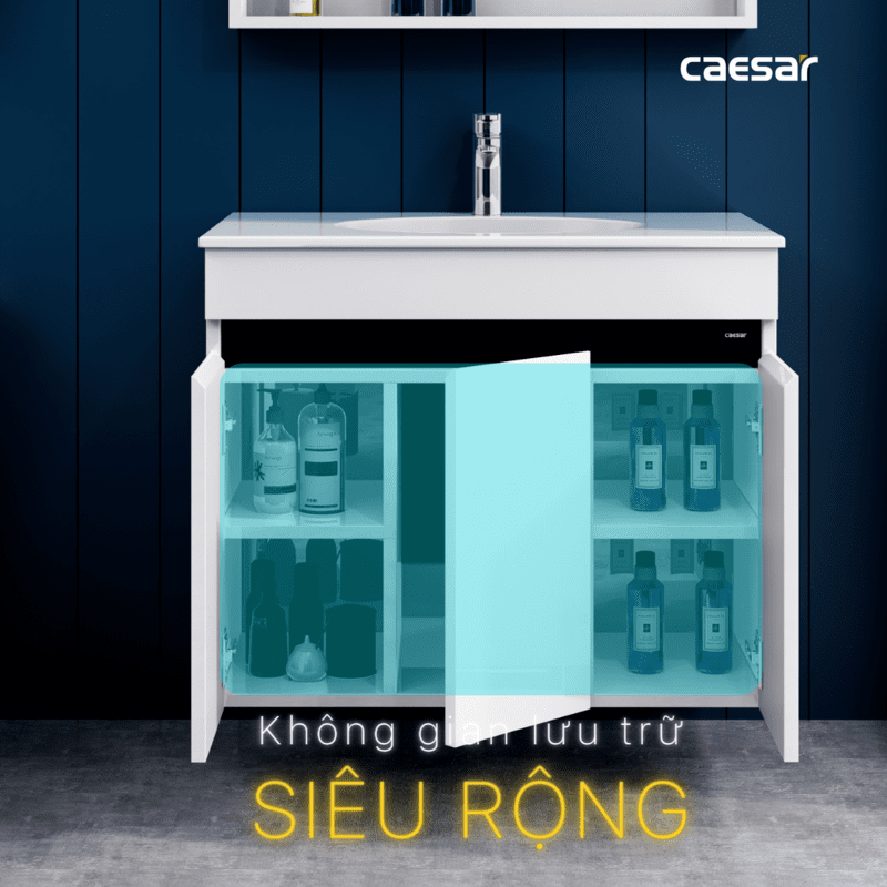 Lavabo và tủ treo tường Caesar LF5026 + EH15026AV