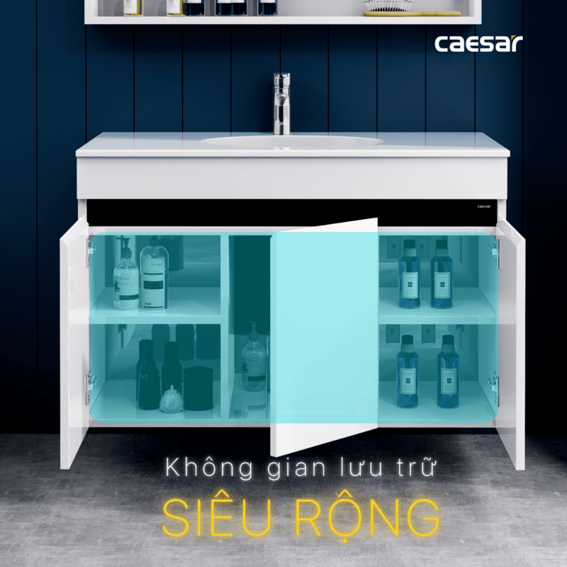 Lavabo và tủ treo tường Caesar LF5028 + EH15028AV