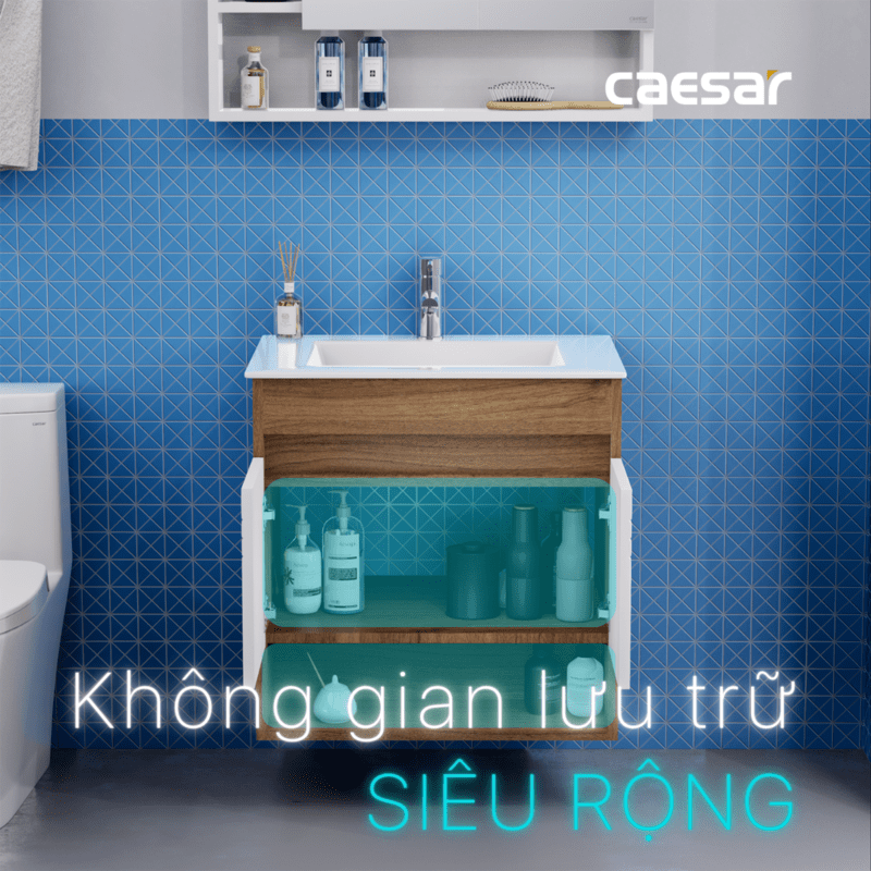 Lavabo và tủ treo tường Caesar LF5030 + EH05030AWV