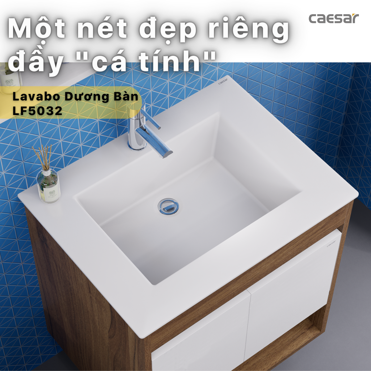 Chậu rửa Lavabo dương bàn Caesar LF5032