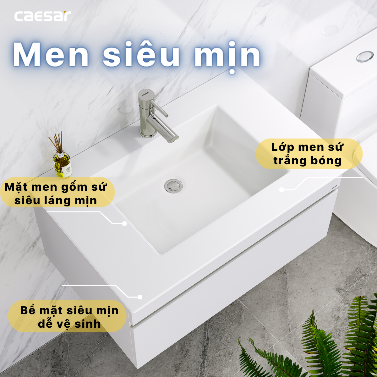 Chậu rửa Lavabo dương bàn Caesar LF5032