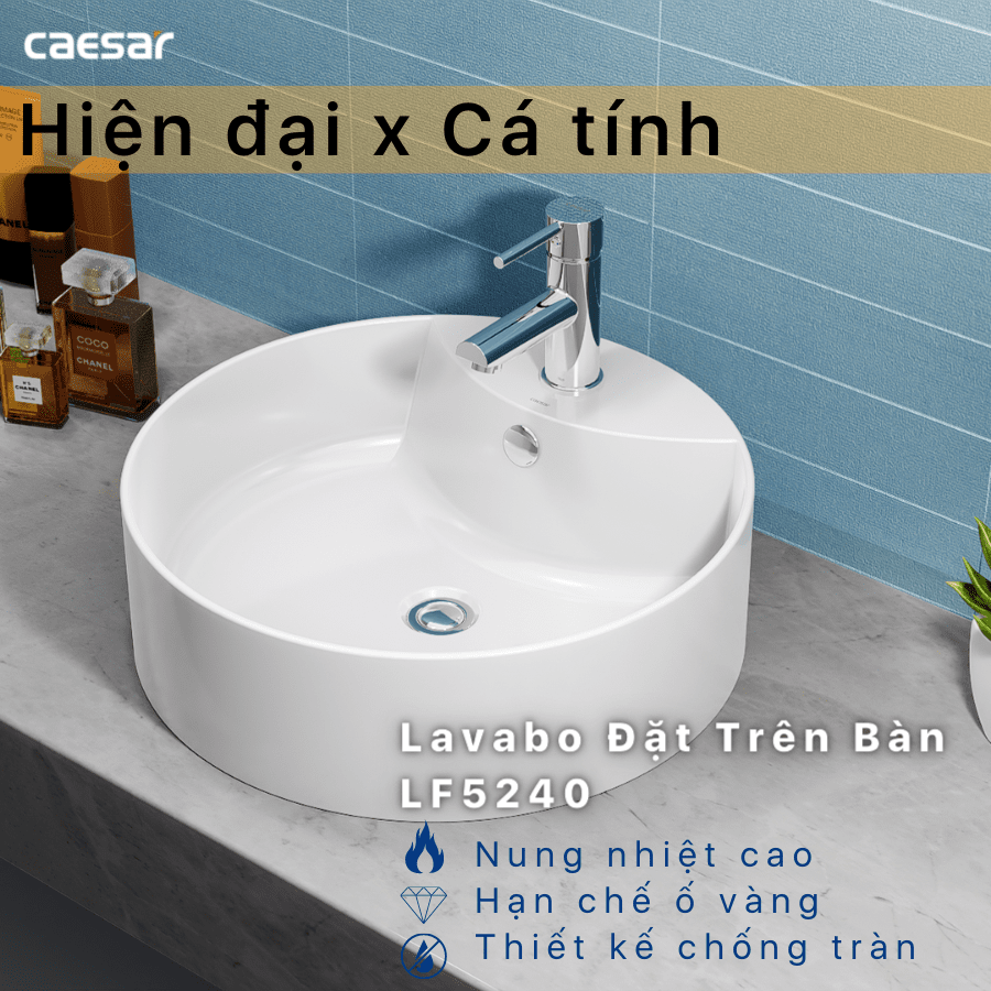 Chậu rửa Lavabo dương bàn Caesar LF5240