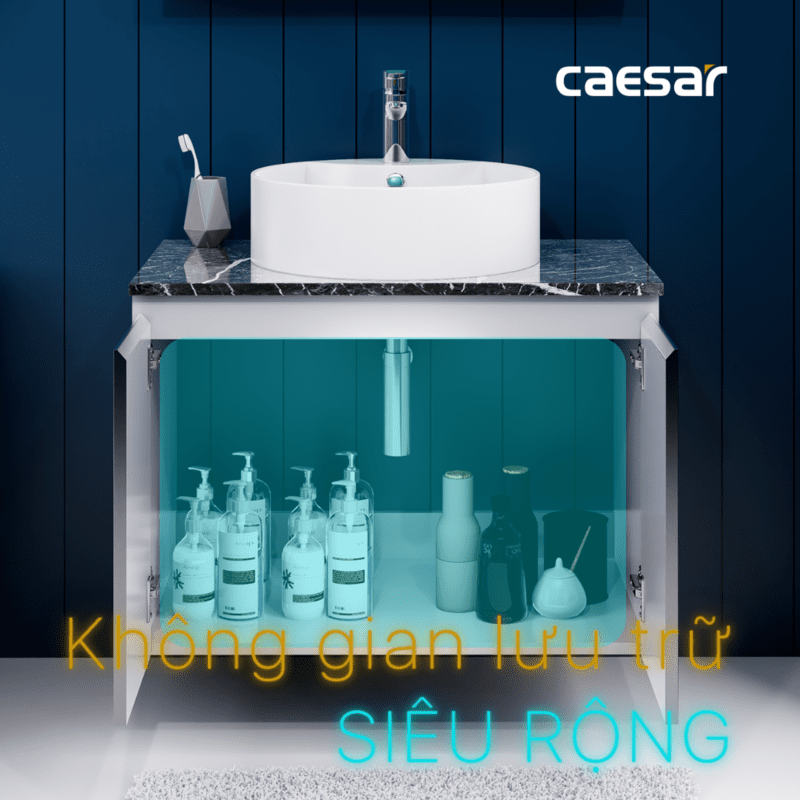 Lavabo và tủ treo tường Caesar LF5240 + EH48001ADV