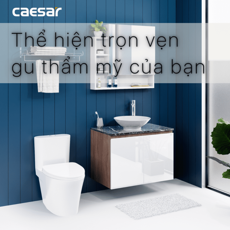 Lavabo và tủ treo tường Caesar L5221 + EH48002AWV