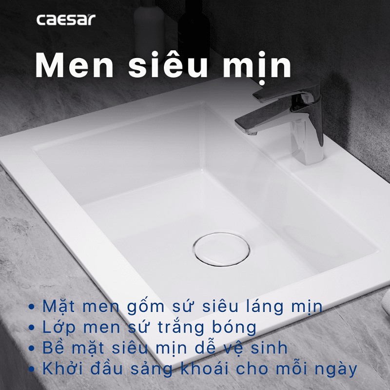 Chậu rửa Lavabo dương bàn Caesar LF5017