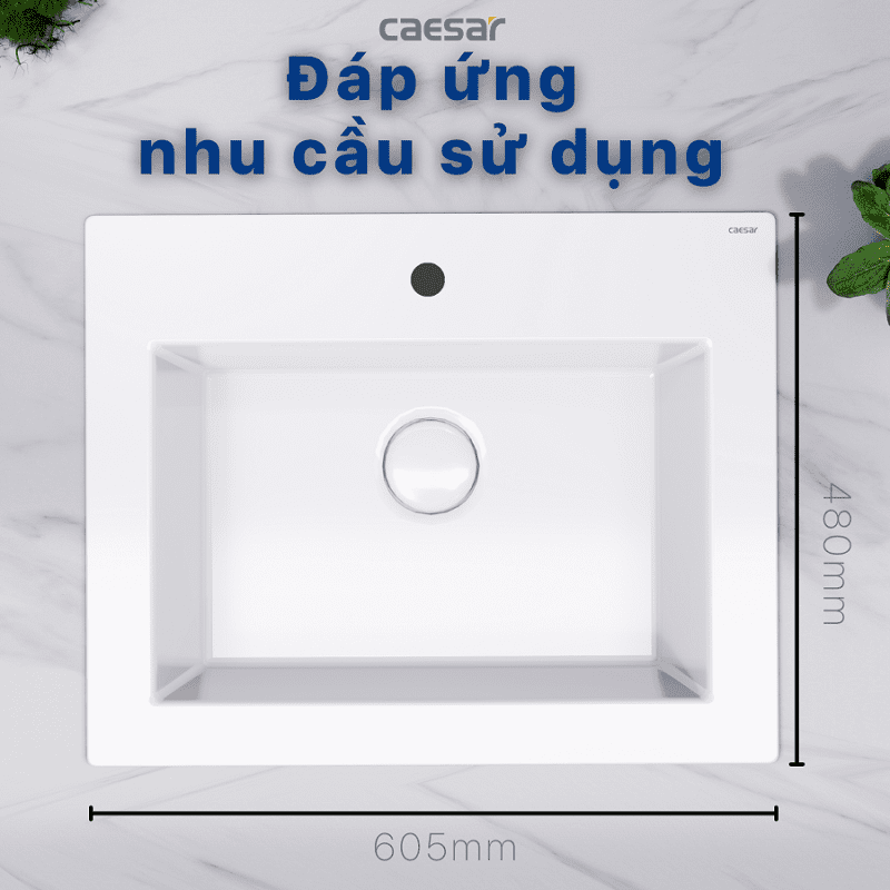 Chậu rửa Lavabo dương bàn Caesar LF5017