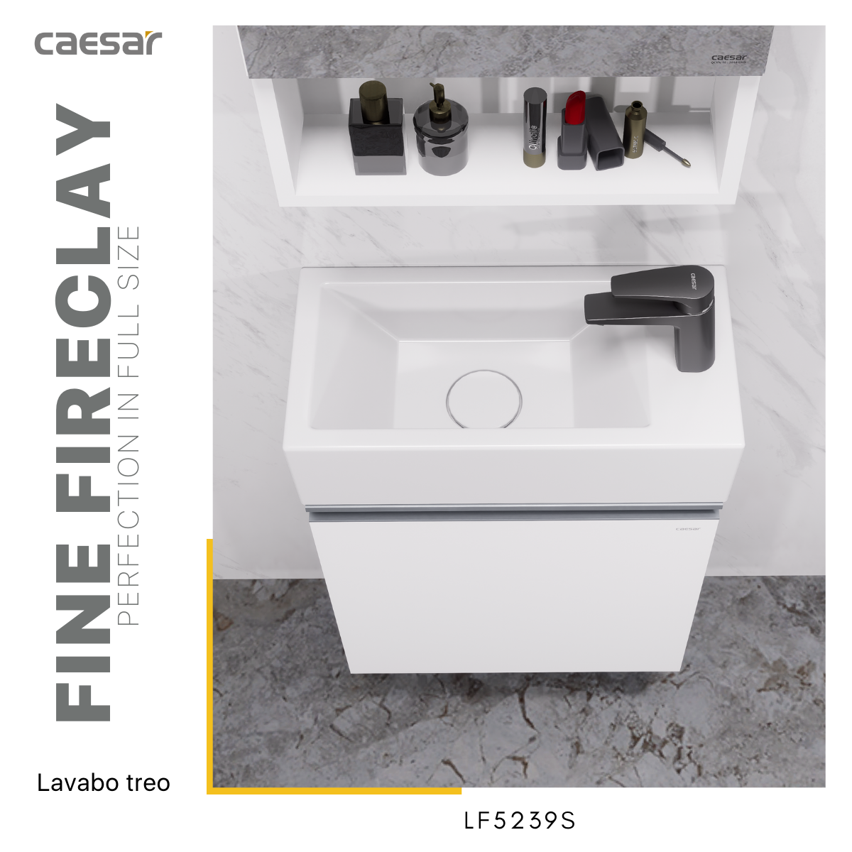 Lavabo và tủ treo tường Caesar LF5239S + EH05239AV