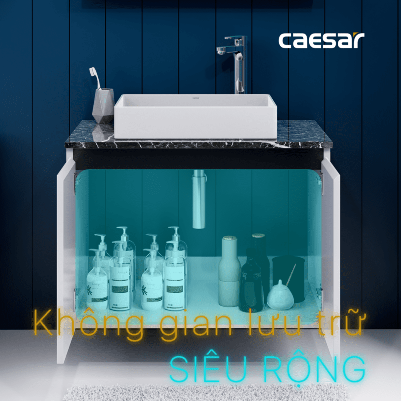 Lavabo và tủ treo tường Caesar LF5254 + EH48002AV