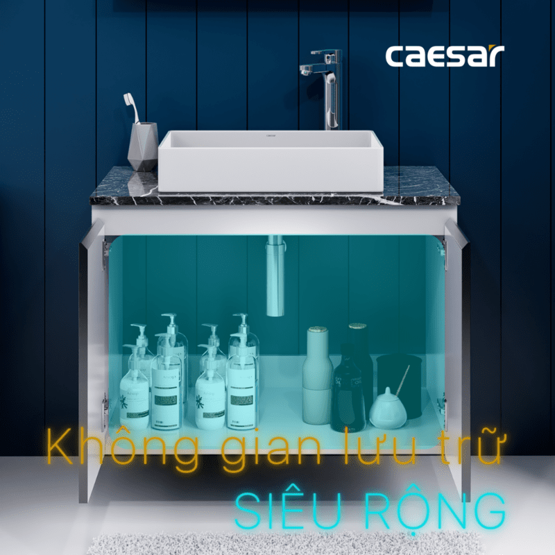 Lavabo và tủ treo tường Caesar LF5254 + EH48002ADV