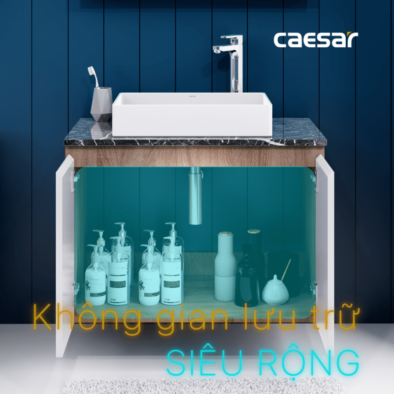 Lavabo và tủ treo tường Caesar LF5254 + EH48002AWV