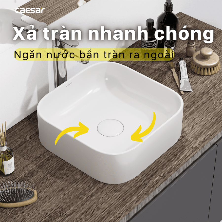 Chậu rửa Lavabo đặt bàn Caesar LF5256