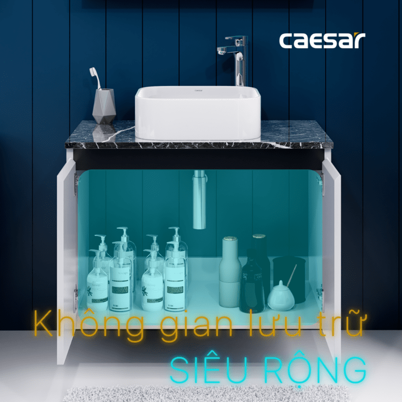 Lavabo và tủ treo tường Caesar LF5256 + EH48002AV