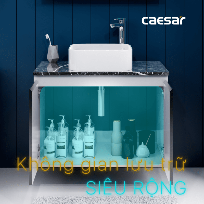 Lavabo và tủ treo tường Caesar LF5256 + EH48002ADV