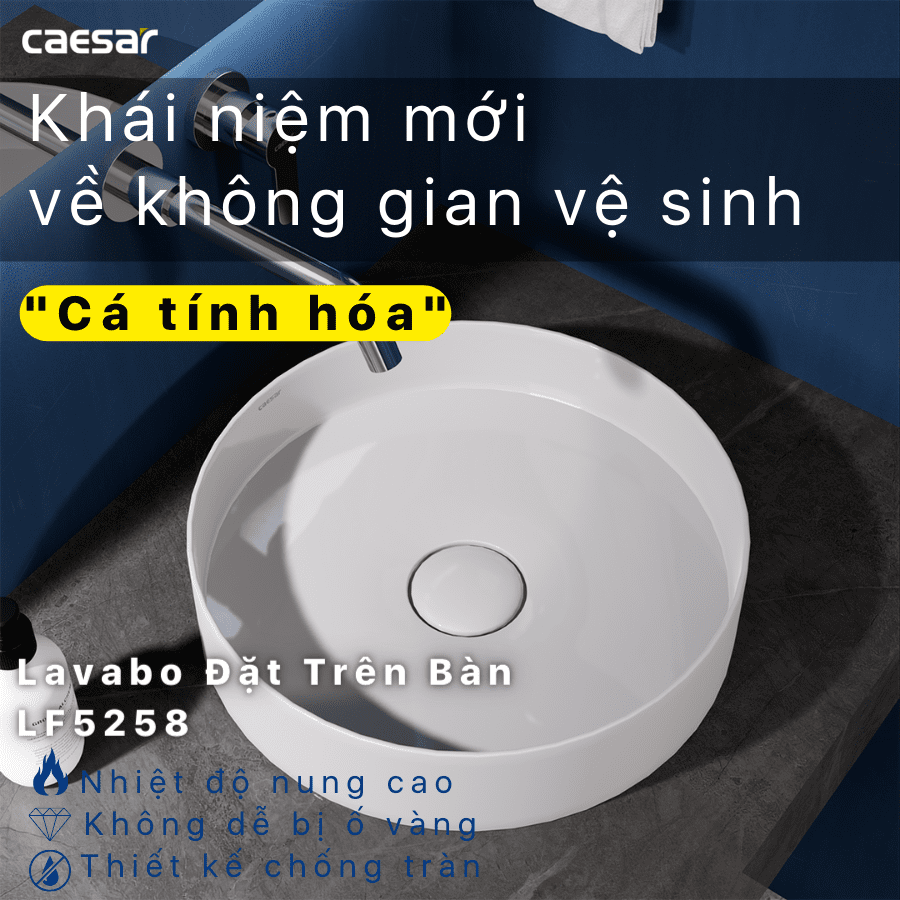 Chậu rửa Lavabo đặt bàn Caesar LF5258