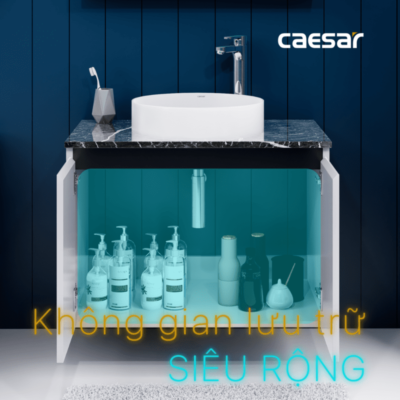 Lavabo và tủ treo tường Caesar LF5258 + EH48002AV