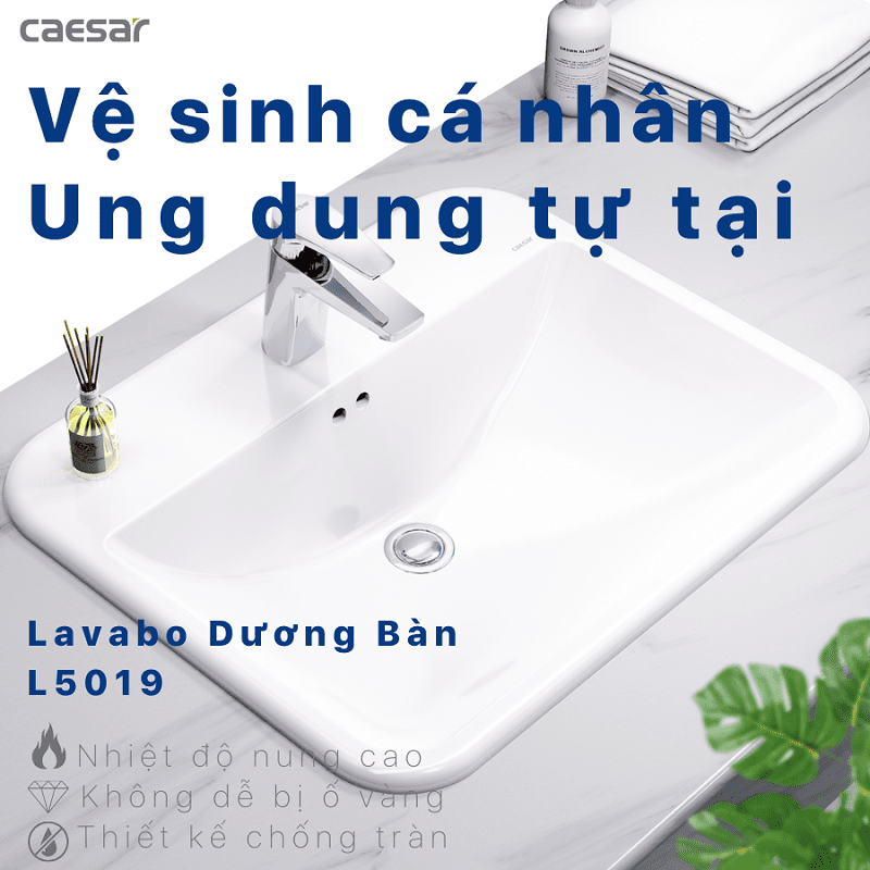 Chậu rửa Lavabo dương bàn Caesar L5019