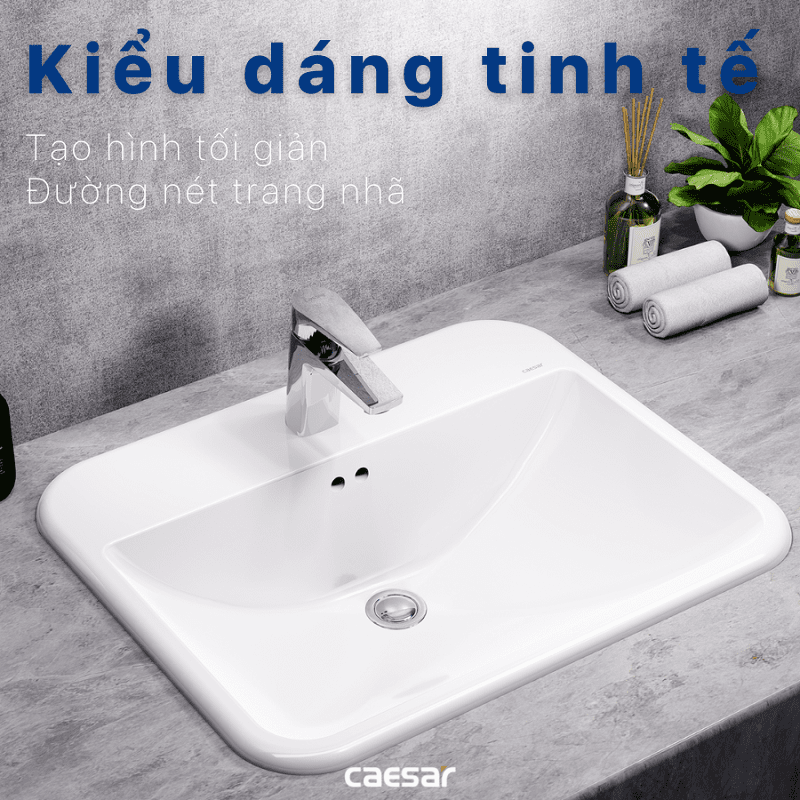 Chậu rửa Lavabo dương bàn Caesar L5019