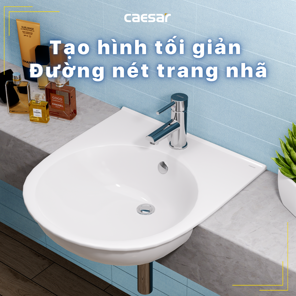 Chậu rửa Lavabo treo tường Caesar LF5302