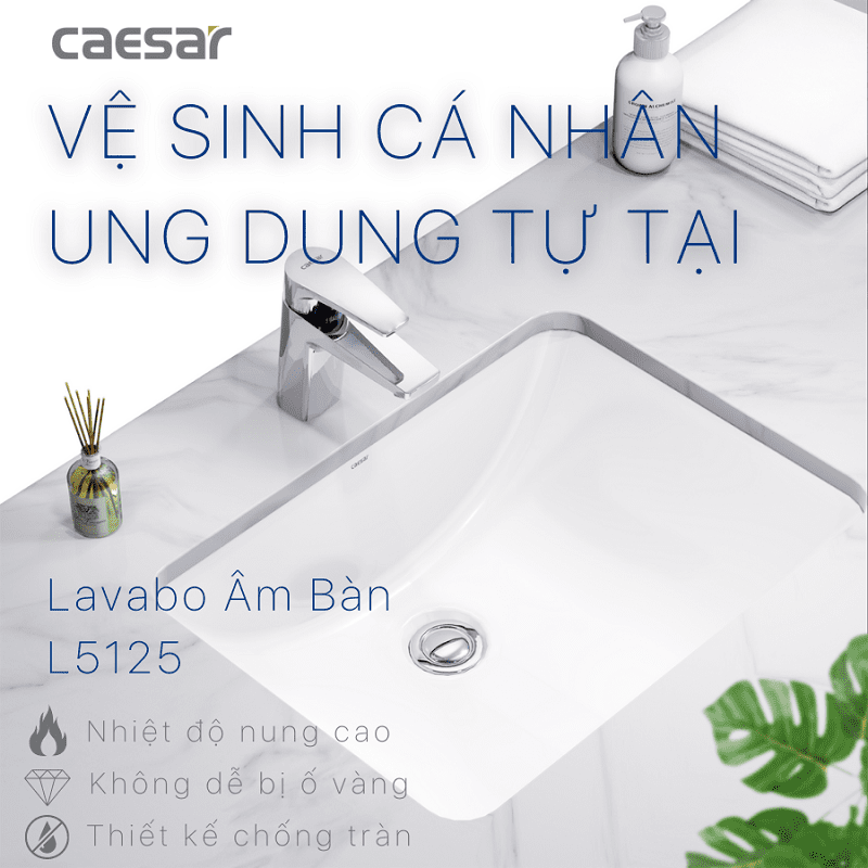 Chậu rửa Lavabo âm bàn Caesar L5125