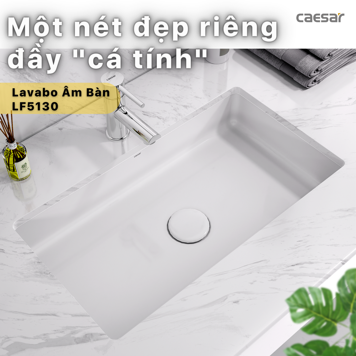 Chậu rửa Lavabo âm bàn Caesar LF5130