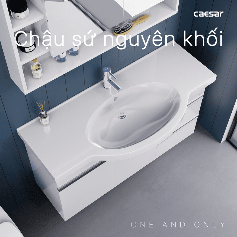 Lavabo và tủ treo tường Caesar LF5324 + EH05324AV