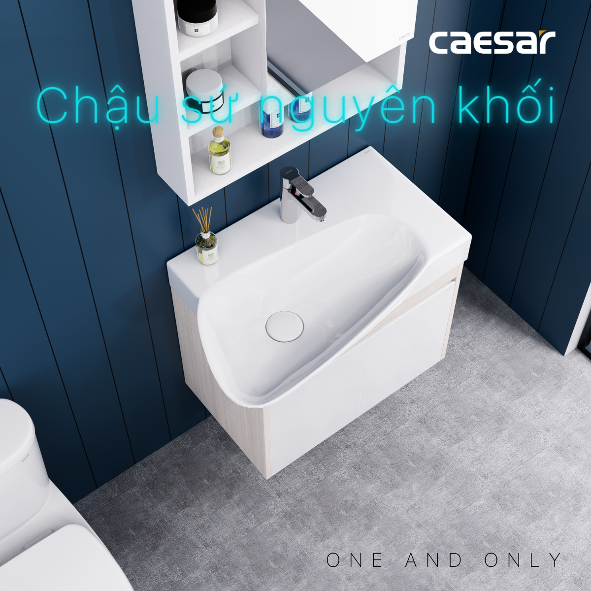 Lavabo và tủ treo tường Caesar LF5362 + EH05362ADV