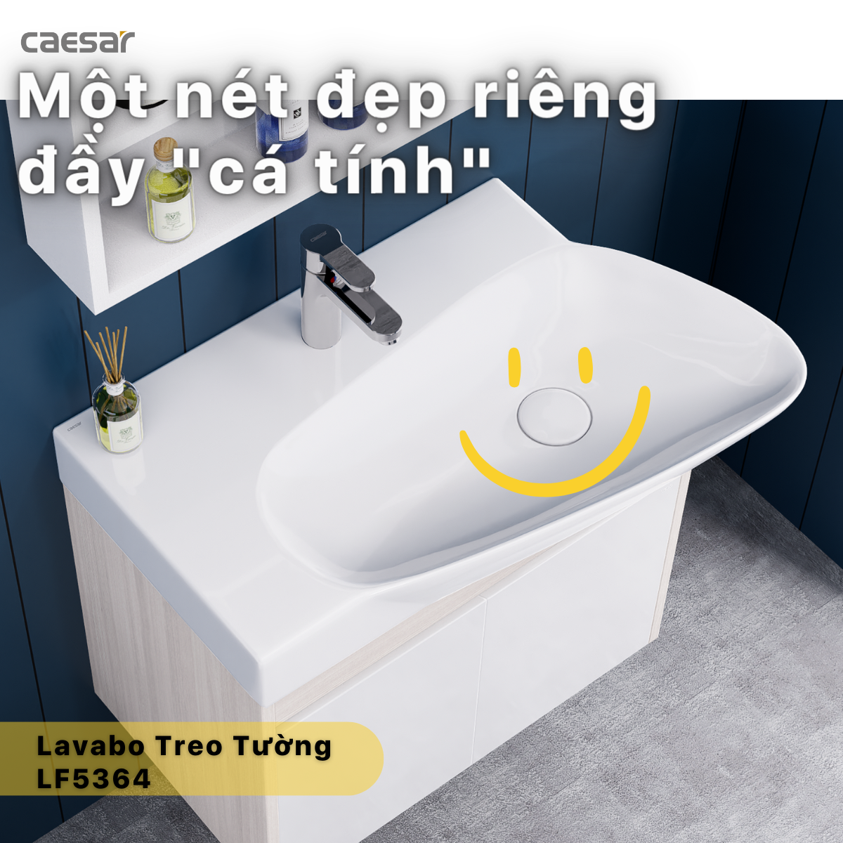 Chậu rửa Lavabo treo tường Caesar LF5364