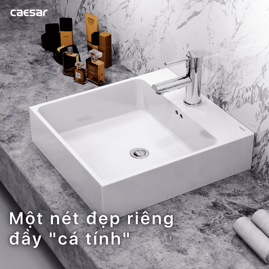 Chậu rửa Lavabo đặt bàn Caesar LF5261