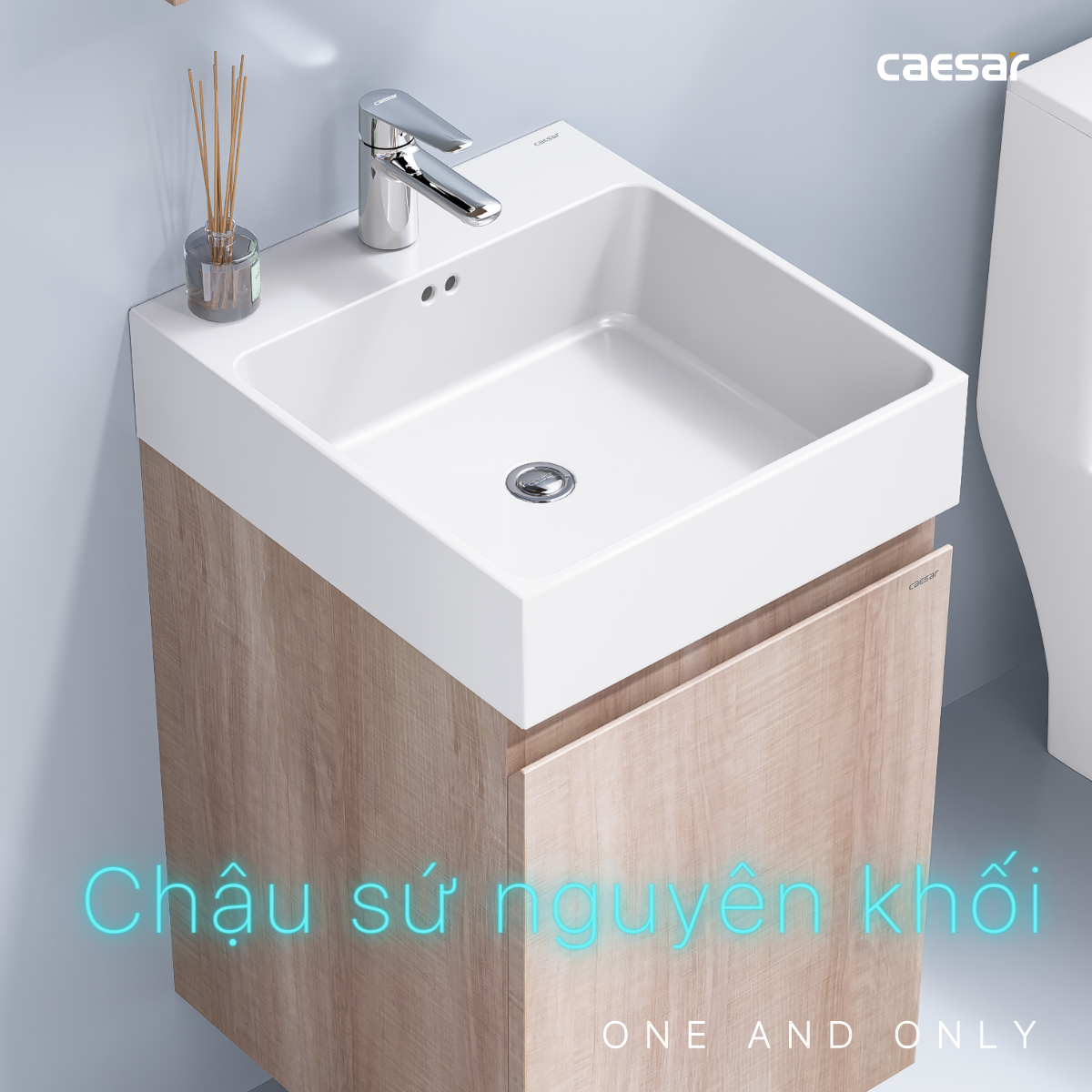 Chậu rửa Lavabo đặt bàn Caesar LF5261 và tủ treo EH05261AW7V