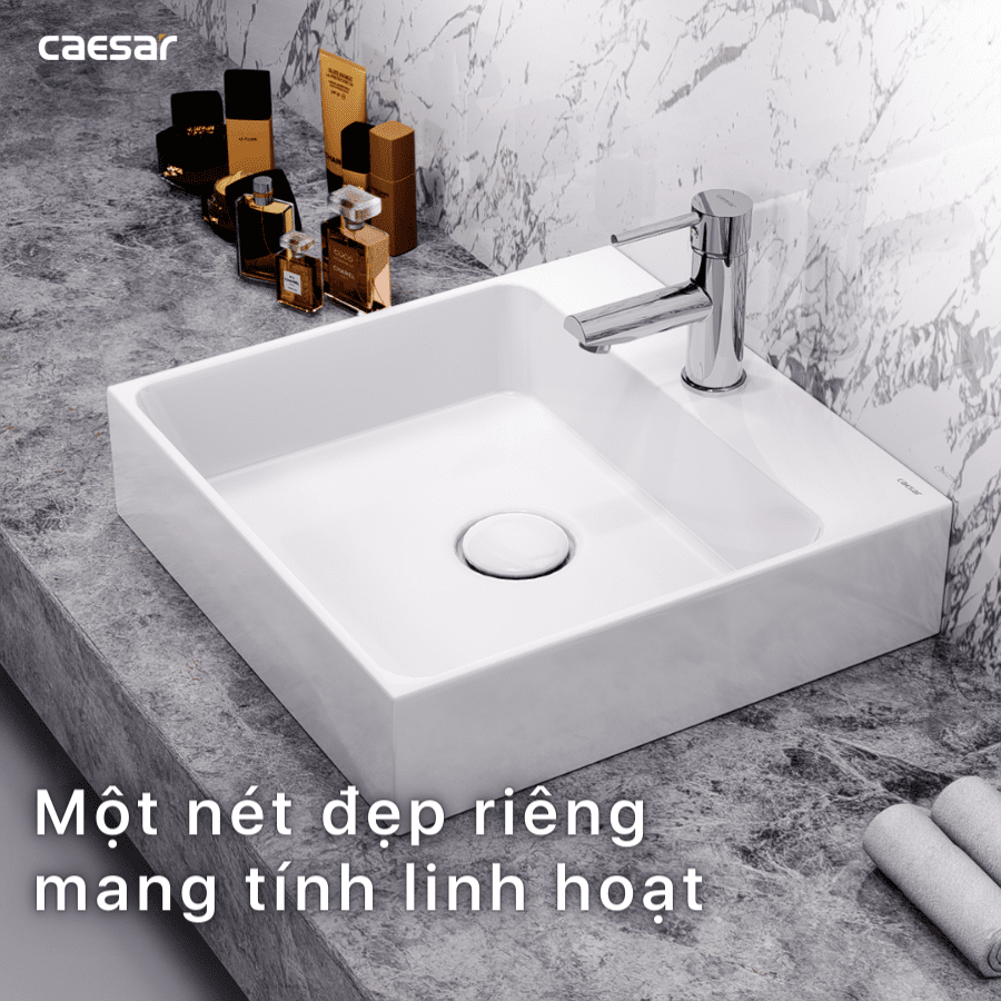 Chậu rửa Lavabo đặt bàn Caesar LF5255