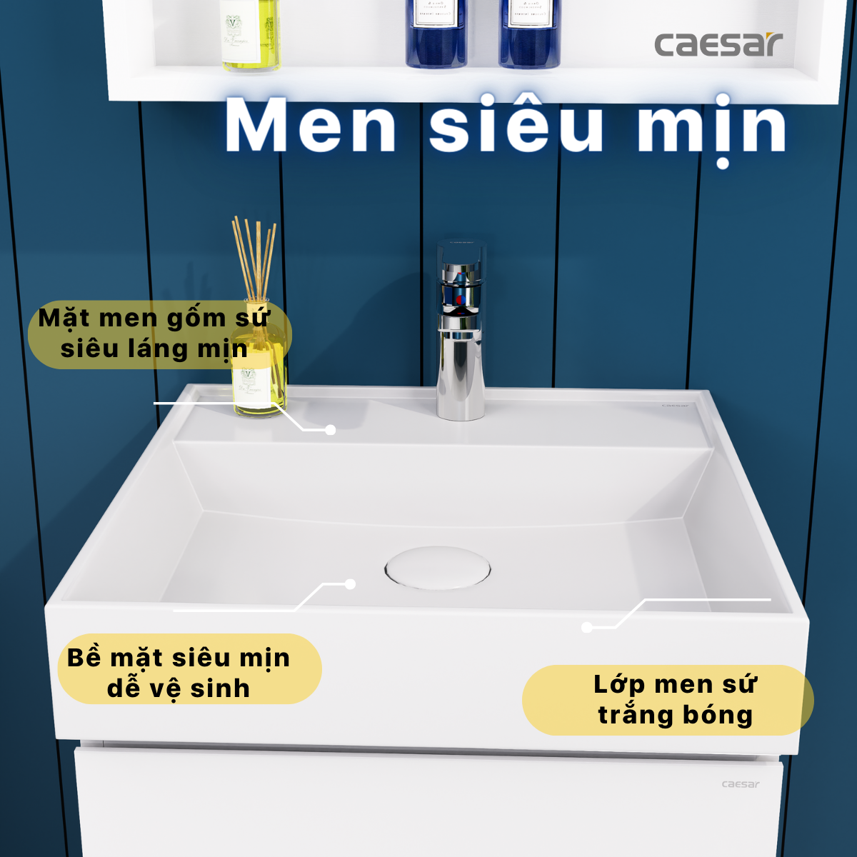 Chậu rửa Lavabo đặt bàn Caesar LF5380