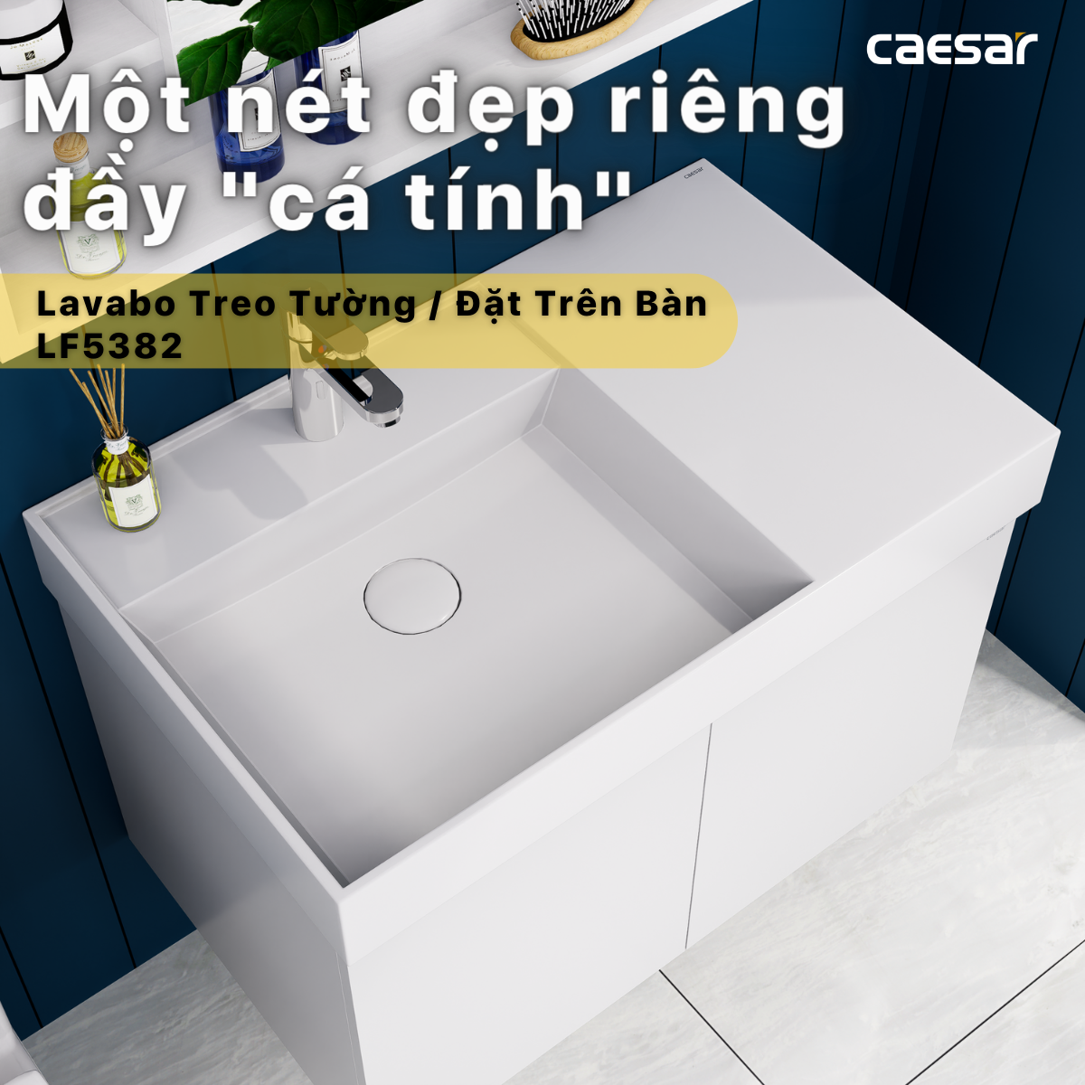 Chậu rửa Lavabo đặt bàn Caesar LF5382