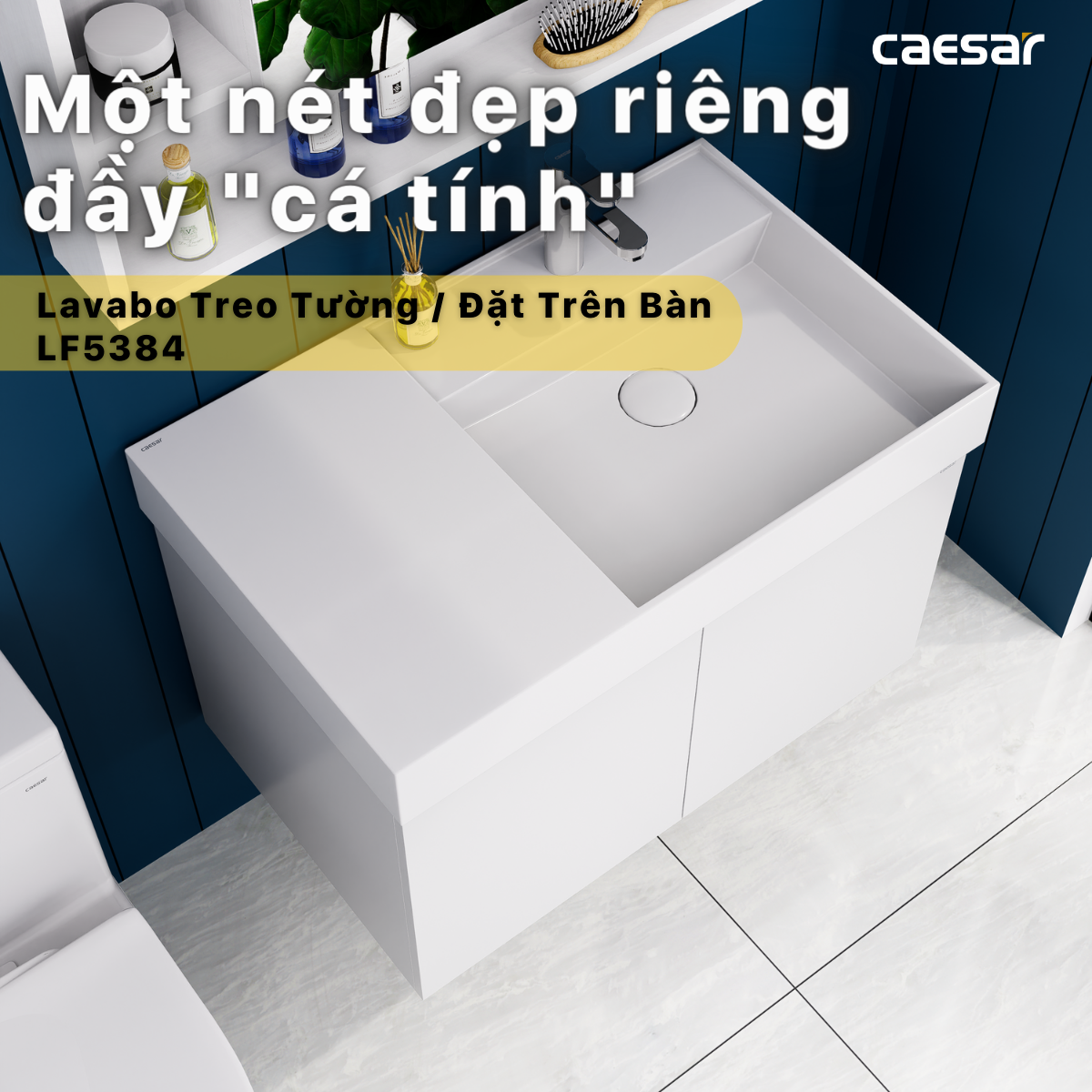 Chậu rửa Lavabo đặt bàn Caesar LF5384