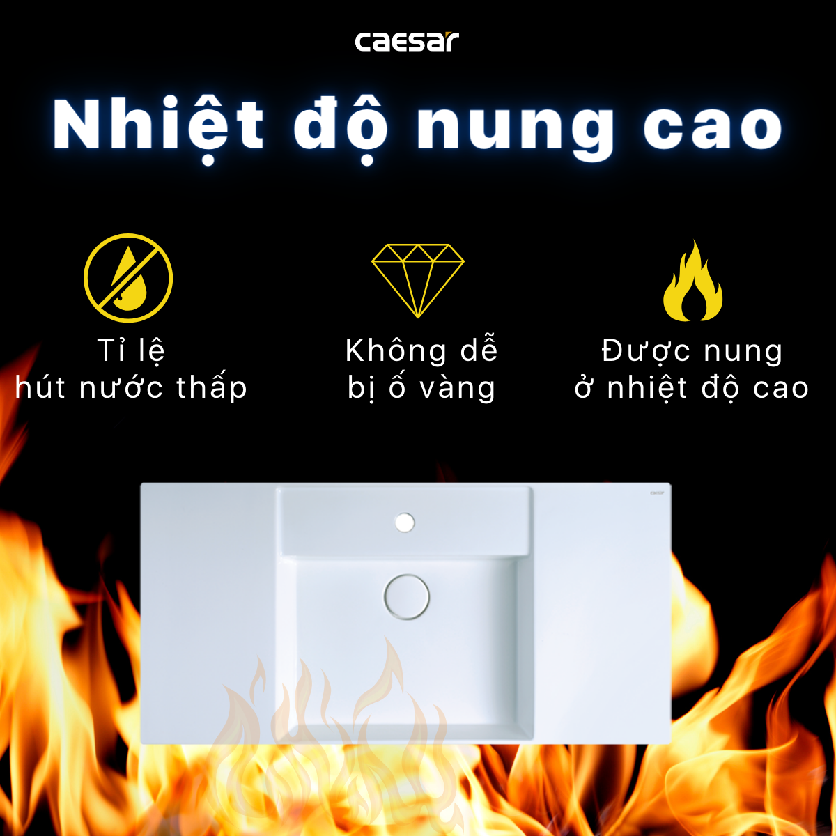 Chậu rửa Lavabo đặt bàn Caesar LF5386