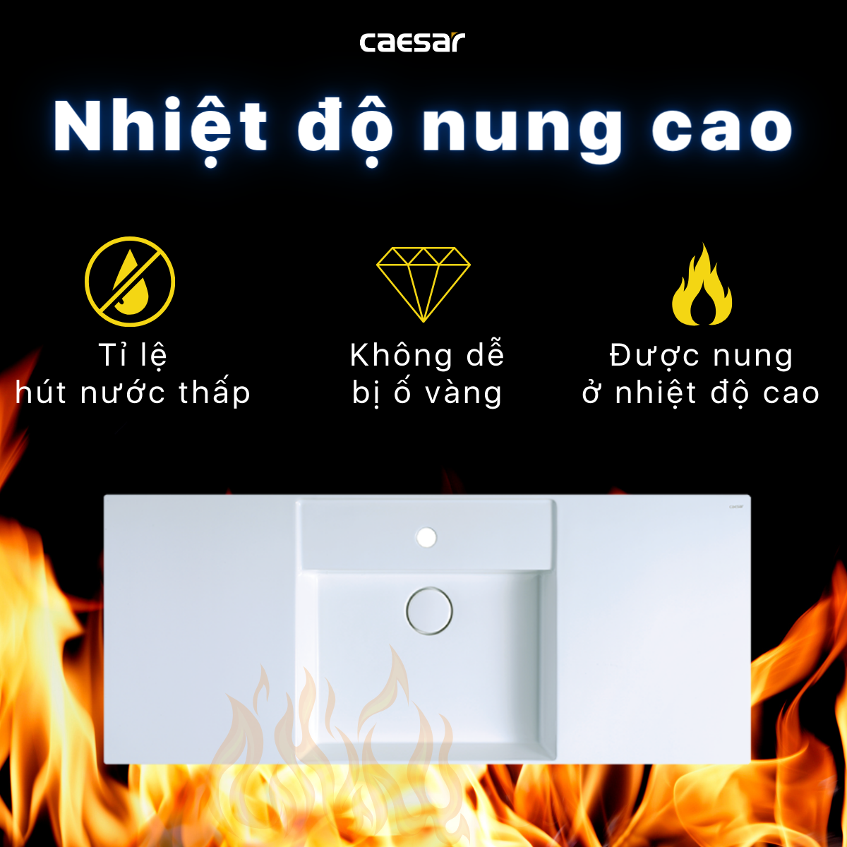 Chậu rửa Lavabo đặt bàn Caesar LF5388