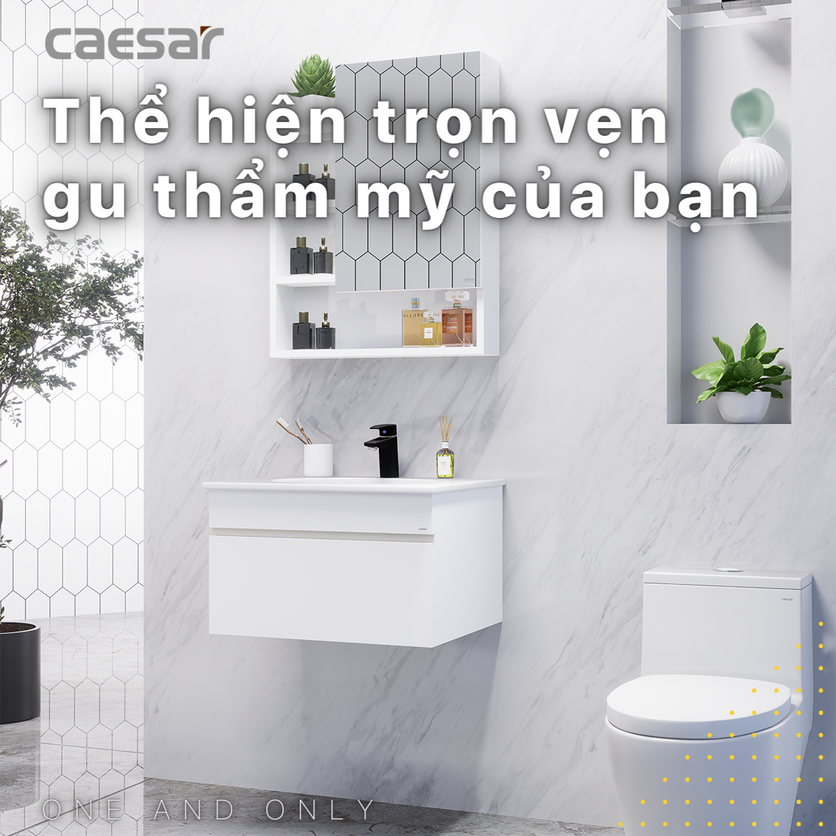 Tủ chậu lavabo treo tường Caesar EH05024DDV